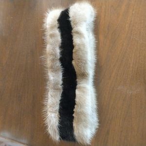 Fur headband adjustable